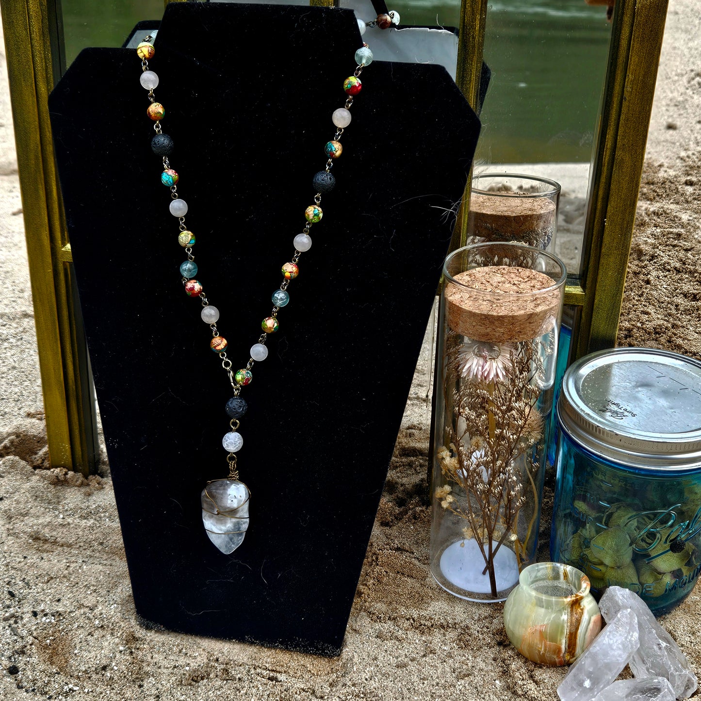 "Iridesce" Meditation Pendulum Necklace