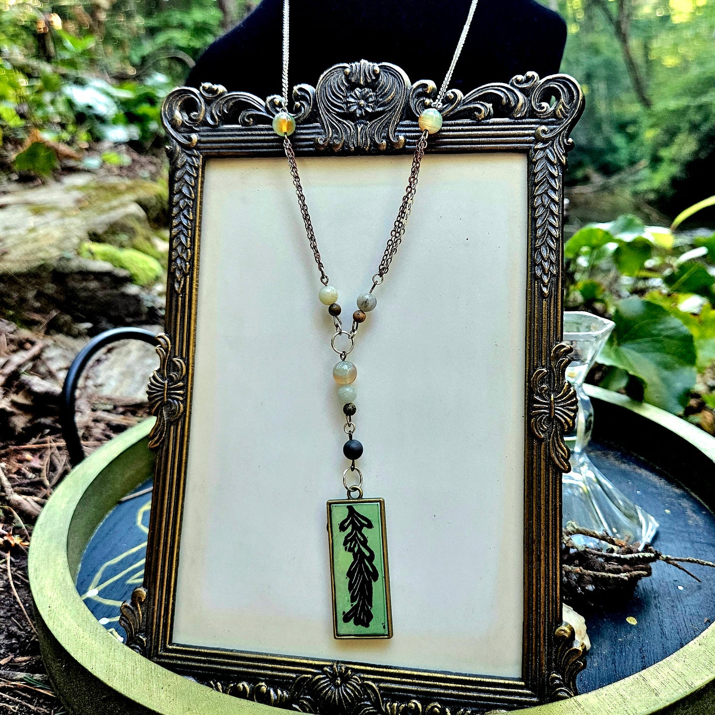 Rosemary Print Pendant Necklace