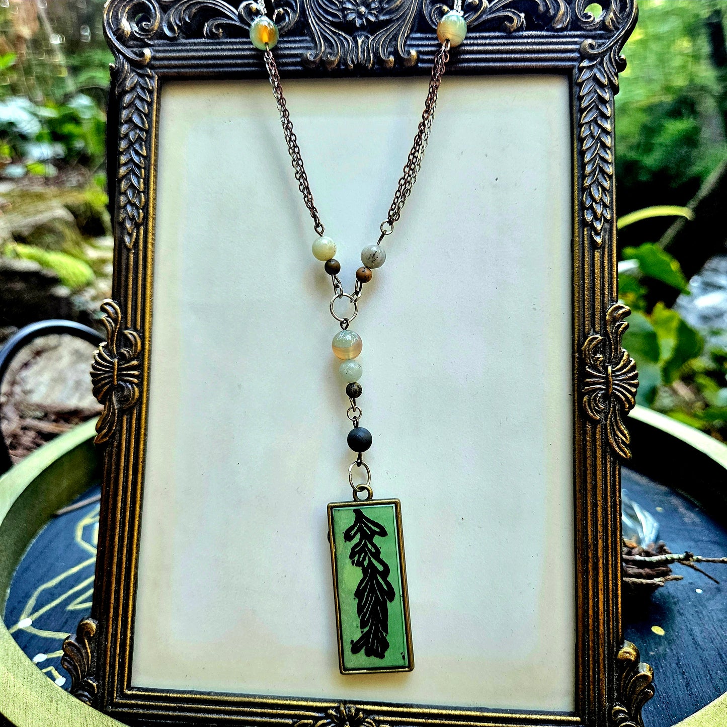 Rosemary Print Pendant Necklace