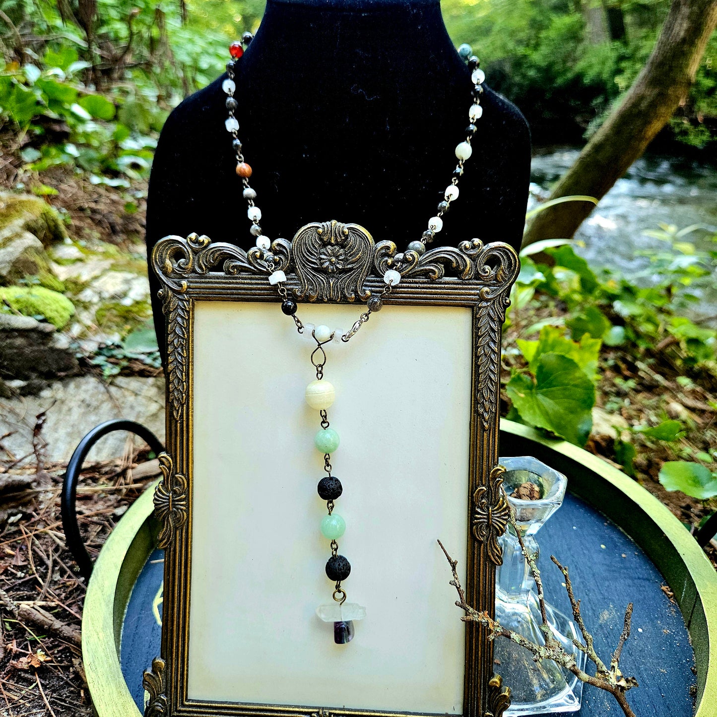 Silver Obsidian Witch's Meditation Bead Necklace